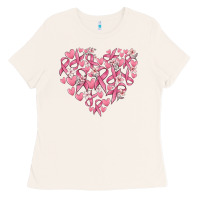 Bone breast cancer awareness heart Ladies Tee - MaliasSmallBusiness