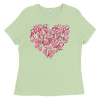 Matcha breast cancer awareness heart Ladies Tee - MaliasSmallBusiness