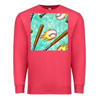 Cardinal baseball bat with thunders seamless pattern Premium Sweatshirt - BundleAndBundleShop
