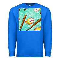 True Royal baseball bat with thunders seamless pattern Premium Sweatshirt - BundleAndBundleShop
