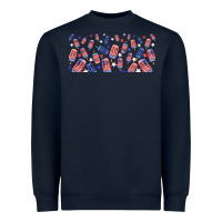 Navy American popsicle Heavyweight Sweatshirt - TumblerDesignByShophia