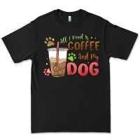 Black all i need is coffee and my dog Premium Tee - MaliasSmallBusiness