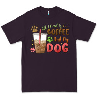 Plum all i need is coffee and my dog Premium Tee - MaliasSmallBusiness