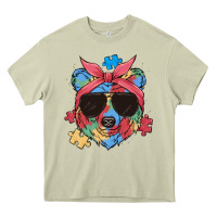 Mossy autism awareness bear Heavy Core Tee - MaliasSmallBusiness