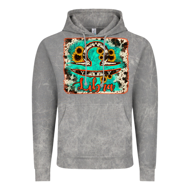 Libra Turquoise Cowhide Vintage Hoodie by RanaPortraitStore | Teevron