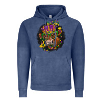 Vintage Denim Mardi Gras red Angus Vintage Hoodie - LillyAllenDesigns