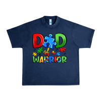 Navy dad of a warrior Urban Heavy Tee - Artiststas