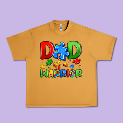 Dad Of A Warrior Urban Heavy Tee Designed By Artiststas