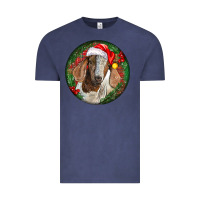 Vintage Denim Boer Goat Christmas Vintage Tee - LillyAllenDesigns