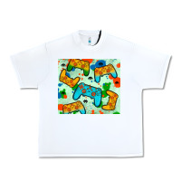 White gaming controller Urban Heavy Tee - JahusDesignShop
