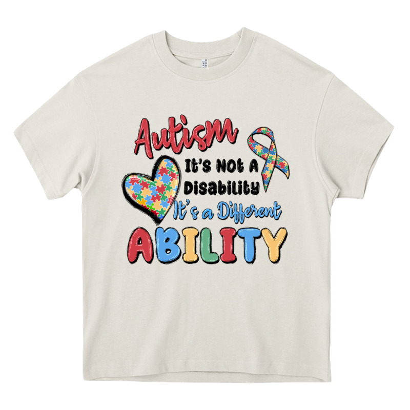 Autism It's Not A Disability It's A Different Abil Heavy Core Tee by MaliasSmallBusiness | Teevron