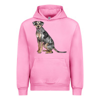 Fuchsia Pink catahoula leopard dog Urban Hoodie - LillyAllenDesigns