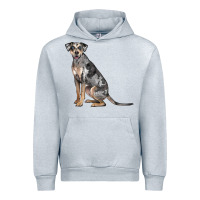 Heather Grey catahoula leopard dog Urban Hoodie - LillyAllenDesigns