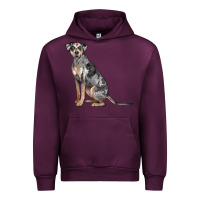 Mauve Wine catahoula leopard dog Urban Hoodie - LillyAllenDesigns