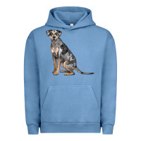 Pigment Pebble Blue catahoula leopard dog Urban Hoodie - LillyAllenDesigns