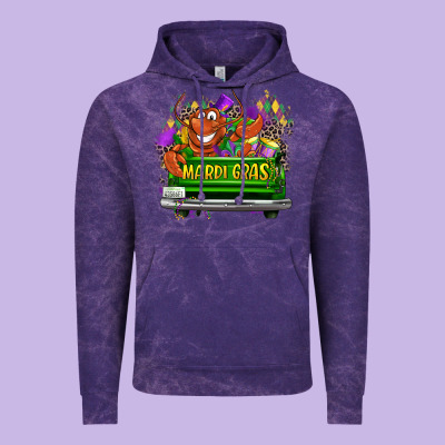 Mardi Gras Truck Vintage Hoodie Designed By Lillyallendesigns