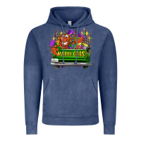 Vintage Denim Mardi Gras truck Vintage Hoodie - LillyAllenDesigns