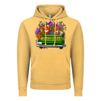 Vintage Mustard Mardi Gras truck Vintage Hoodie - LillyAllenDesigns