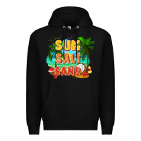 Black Sun salt sand Premium Hoodie - FaDigitalArtStudio