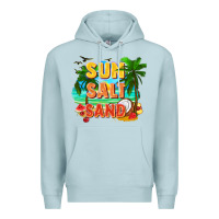 Blue Mist Sun salt sand Premium Hoodie - FaDigitalArtStudio