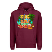 Burgundy Sun salt sand Premium Hoodie - FaDigitalArtStudio