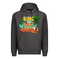 Charcoal Heather Sun salt sand Premium Hoodie - FaDigitalArtStudio