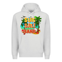 Dove Grey Sun salt sand Premium Hoodie - FaDigitalArtStudio