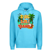 Ocean Blue Sun salt sand Premium Hoodie - FaDigitalArtStudio
