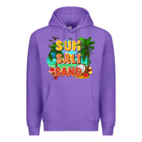 Purple Sun salt sand Premium Hoodie - FaDigitalArtStudio