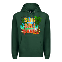 Sports Green Sun salt sand Premium Hoodie - FaDigitalArtStudio
