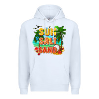 White Sun salt sand Premium Hoodie - FaDigitalArtStudio