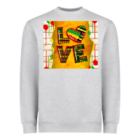 Heather Grey juneteenth love Heavyweight Sweatshirt - TumblerDesignByShophia