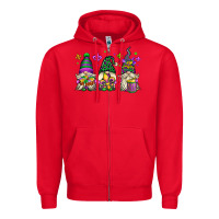 Red mardi gras gnomes Zipper Hoodie - OliviaCreatesArt