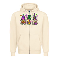 Sandshell mardi gras gnomes Zipper Hoodie - OliviaCreatesArt