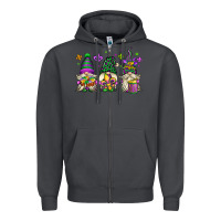 Smoke mardi gras gnomes Zipper Hoodie - OliviaCreatesArt