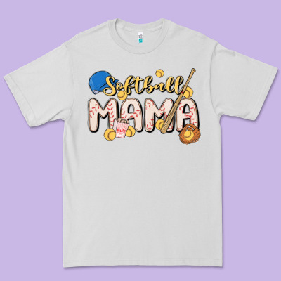 Softball Mama Premium Tee Designed By Maliassmallbusiness