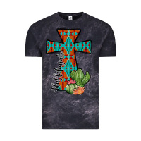 Cloud Black aztec cactus cross Vintage Tee - JahusDesignShop