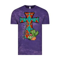 Cloud Purple aztec cactus cross Vintage Tee - JahusDesignShop