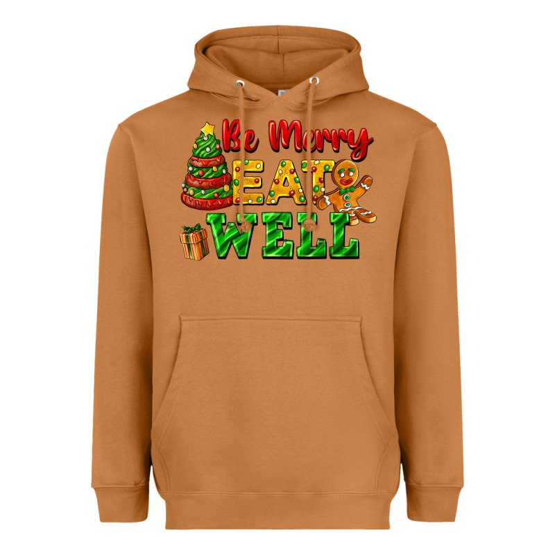 Be Merry Eat Well Heavyweight Hoodie by FaDigitalArtStudio | Teevron