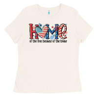 Bone home of the free because of the brave Ladies Tee - MaliasSmallBusiness
