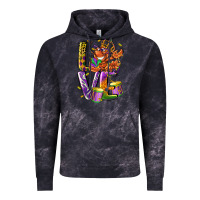 Cloud Black Mardi Gras love Vintage Hoodie - LillyAllenDesigns