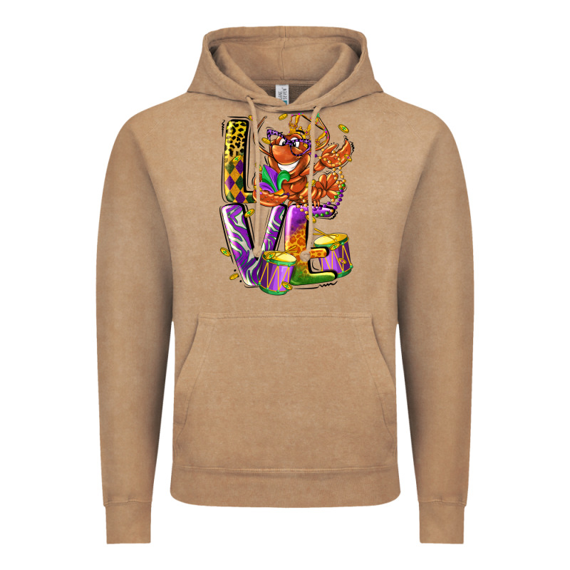 Mardi Gras Love Vintage Hoodie by LillyAllenDesigns | Teevron
