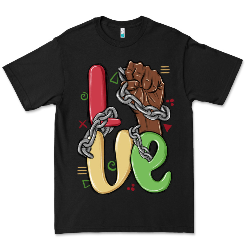 Love Juneteenth Premium Tee by MaliasSmallBusiness | Teevron