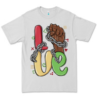 Dove Grey love juneteenth Premium Tee - MaliasSmallBusiness
