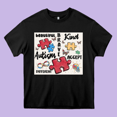 Autism Heavy Core Tee Designed By Maliassmallbusiness