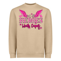 Mushroom Not all heroes wear capes Cancer Awareness Heavyweight Sweatshirt - HowdyJamesFarm