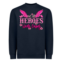 Navy Not all heroes wear capes Cancer Awareness Heavyweight Sweatshirt - HowdyJamesFarm