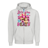 Dove Grey love you to death olivia Zipper Hoodie - OliviaCreatesArt