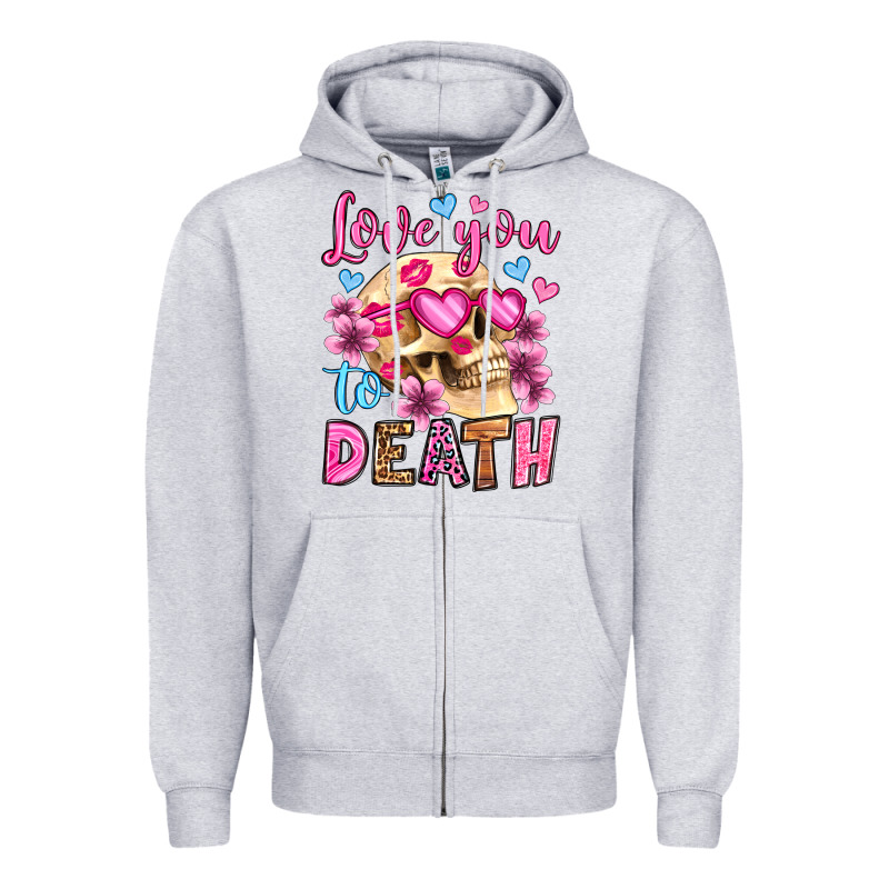 Love You To Death Olivia Zipper Hoodie by OliviaCreatesArt | Teevron