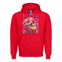 Red love you to death olivia Zipper Hoodie - OliviaCreatesArt